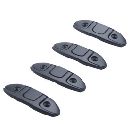 Thorn Boat Folding Cleat,Flip Up Marine Stainless Steel 4-1/2" Black Dock Fold Cleats W/Fasteners Pack of 4