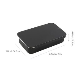 Vagocom 2Pcs Toothpick Holder, Portable Empty 2.7*1.6*0.6inch / 7*4.2*1.5cm Reusable Metal Toothpicks Case,Small Toothpick Dispenser for Travel,Outdoor,Camping(Black)