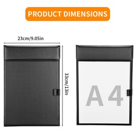 KINGFOM Clipboard A4 Clipboard PU Leather (Pack of 1)