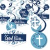 Big Dot of Happiness Blue Elegant Cross - Boy Religious