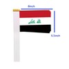 25 Packs Small Iraq Flags on Handheld Stick，Miniature Iraqi Flag