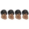 4PCS/Set Tire Valve Cap Skull Shape with Rubber Ring for
