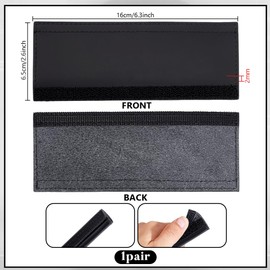 PH PandaHall 2pcs Leather Handbag Handles Wrap Cover, Black Handle Protector Cover Removable Bag Handle Protectors for Shopping Travel Bag Purse Handles Craft Strap Making Supplies