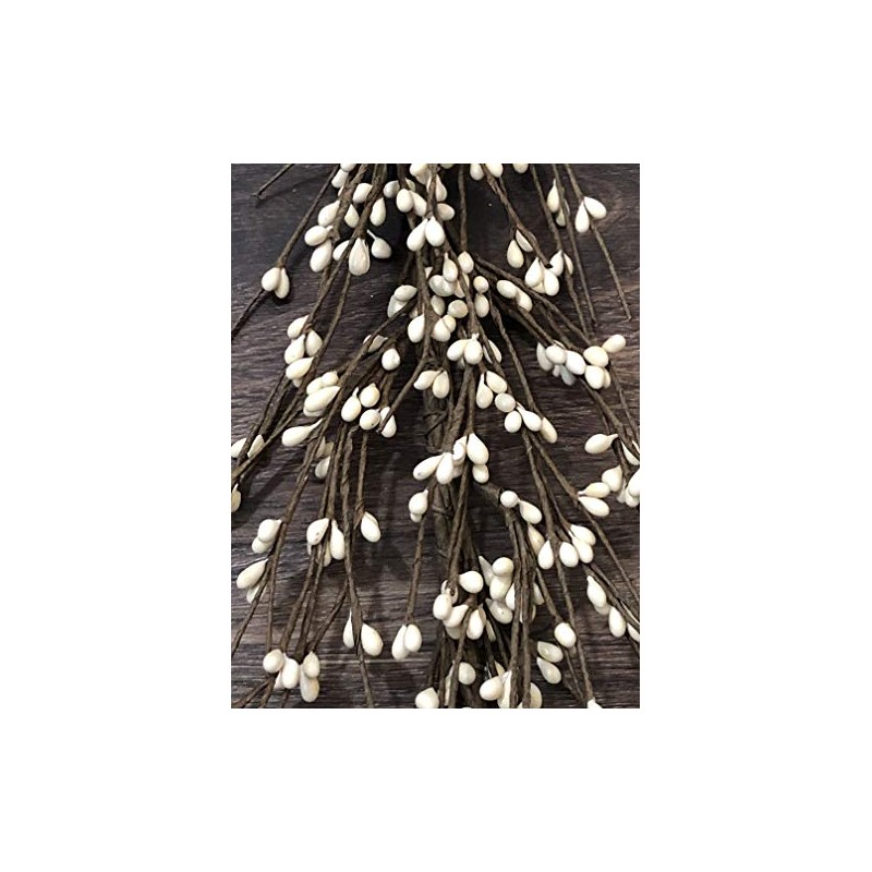 Gorgeous Primitive Cream/Off-White 55 Inch Pip Rice Berry GARLAND Flexible/
