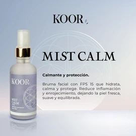 MIST CALM Bruma Facial Calmante con FPS 15 | 50 ml | Con caléndula, arroz, sábila, niacinamida y ácido hialurónico | Hidratación ligera, frescura inmediata y protección diaria