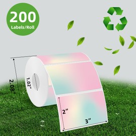 3x2 inch Pink Direct Thermal Labels for Shipping, Barcodes, Address, Waterproof Thermal Stickers Compatible with Rollo Label Printer & Zebra Desktop Printers- Gradient Color