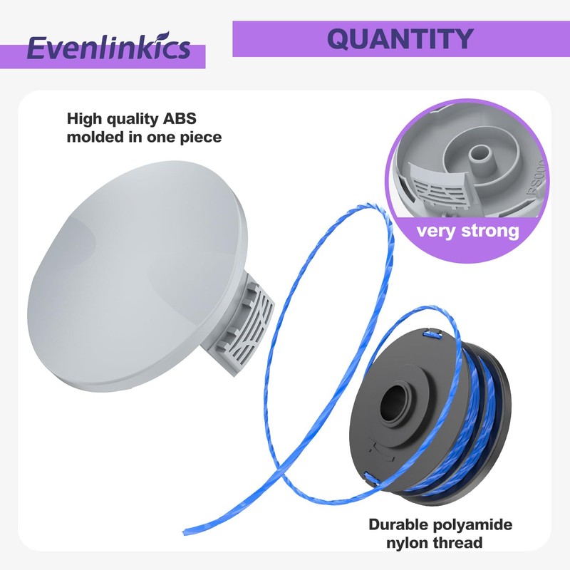 EVENLINKICS Thread Spools, Compatible with Ryobi RLT4027, RLT5027 & RLT6030,