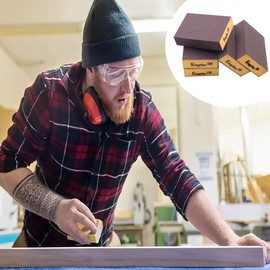 JIAMIAN 14PCS Sponge Sand Blocks, Coarse, Medium, Fine And Ultra-Fine Grinding Blocks, Wet And Dry Dual-Use Grinding Pads, Diamond Sand, Reusable For Cleaning And Use, Suitable For Walls, Wood, Metal