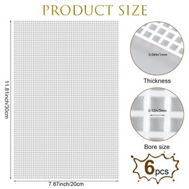 6 Pcs Eye Mesh for Mask White Fursuit Eye Mesh Waterproof Printable PVC Plastic Meshes Canvas Sheets for Furry Costume Roleplay Fursuits Sculpting Props Handicrafts Home Decor 11.81 × 7.87 Inches