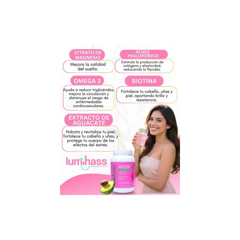 Colágeno Lumihass 3 Botes Sabor Arándano | Omega 3 +