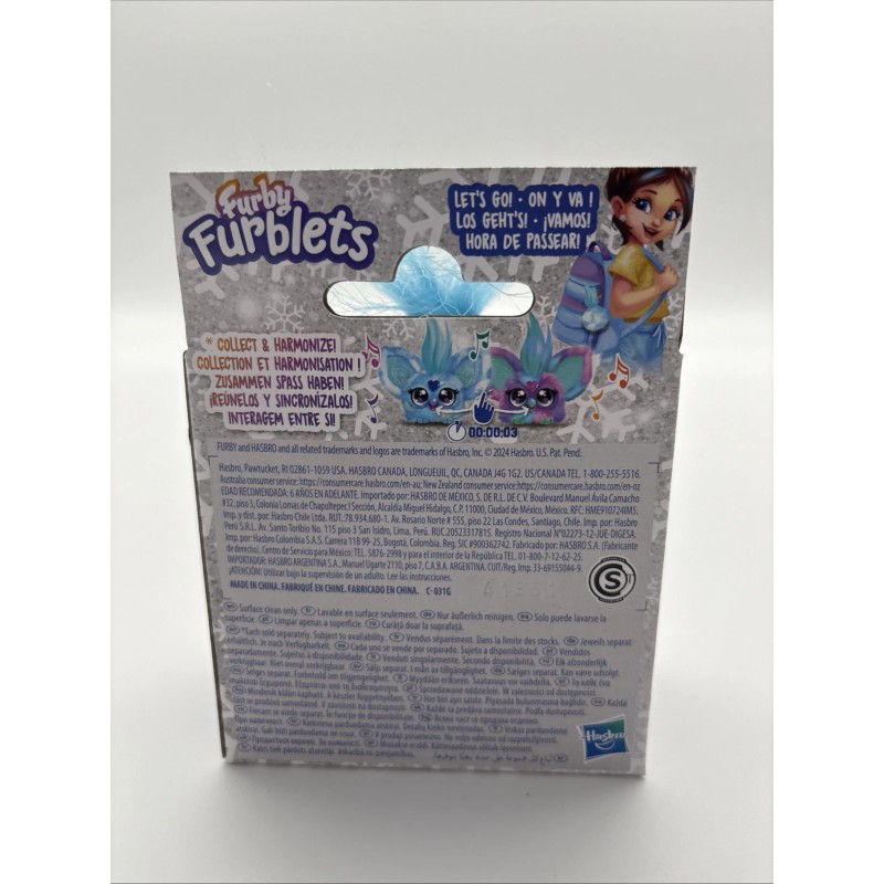 Furby Furblets SNO-Way Holiday Edition Mini Friend, 45+ Sounds- New
