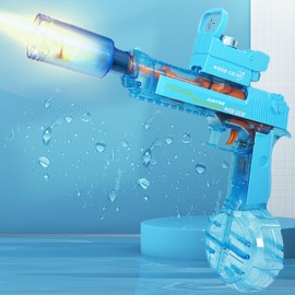 Electric Water Gun with Muzzle Flash,Automatic Squirt Gun up to 32Ft Long Range,Classic Strong Squirt Gun, Summer Outdoor Swimming Pool Water Toy for Adult/Kids