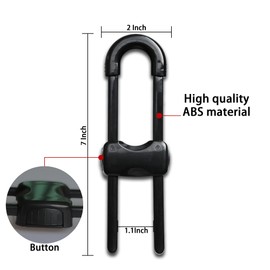 Cabinet Locks Baby Proofing U-Shaped Child Locks for Cabinets Latches Adjustable (Black,1 pack of 2)