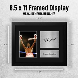 HWC Trading Terence Crawford Boxing Framed Gifts Printed Signed Autograph Picture for Boxer Memorabilia Fans - US Letter Size