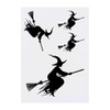 4 x 'Witch On Broomstick' Temporary Tattoos - Water Resistant,