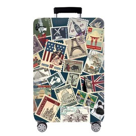 OuLi Store Suitcase Cover Elastic Suitcase Cover Bamboo Carbon Fibre 18-32 Inch Suitcase Protective Cover Luggage Cover Travel Suitcase Cover Suitcase Protector Luggage Cover Luggage Cover, Stamp.,