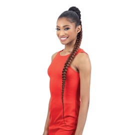 Freetress Equal Drawstring Ponytail - Pre-Stretched Braided Ponytail 38 (Color:2 Dark Brown)
