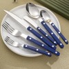 Rivet ABS Faux Wood Handle Silverware Set - 6-Piece Stainless
