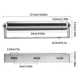HOZEON Conveyor Rollers, 2 Pack 10 Inches Long Galvanized Steel Roller and Bracket Set, 1.5 Inch Diameter, for Conveying All Kinds of Goods and Heavy Objects