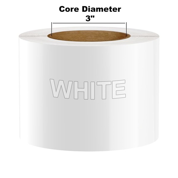 Kingston Premium Vinyl Label Tape, White, 4" x 150' on