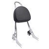 YHMOTO Detachables Sissy Bar Cushion Passenger Backrest W/Pad and Docking