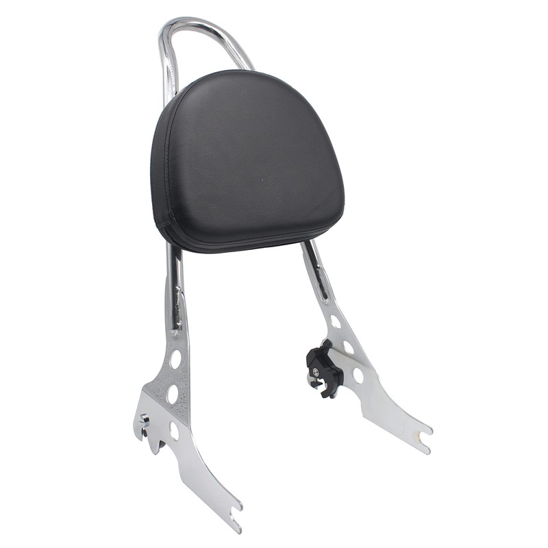 YHMOTO Detachables Sissy Bar Cushion Passenger Backrest W/Pad and Docking