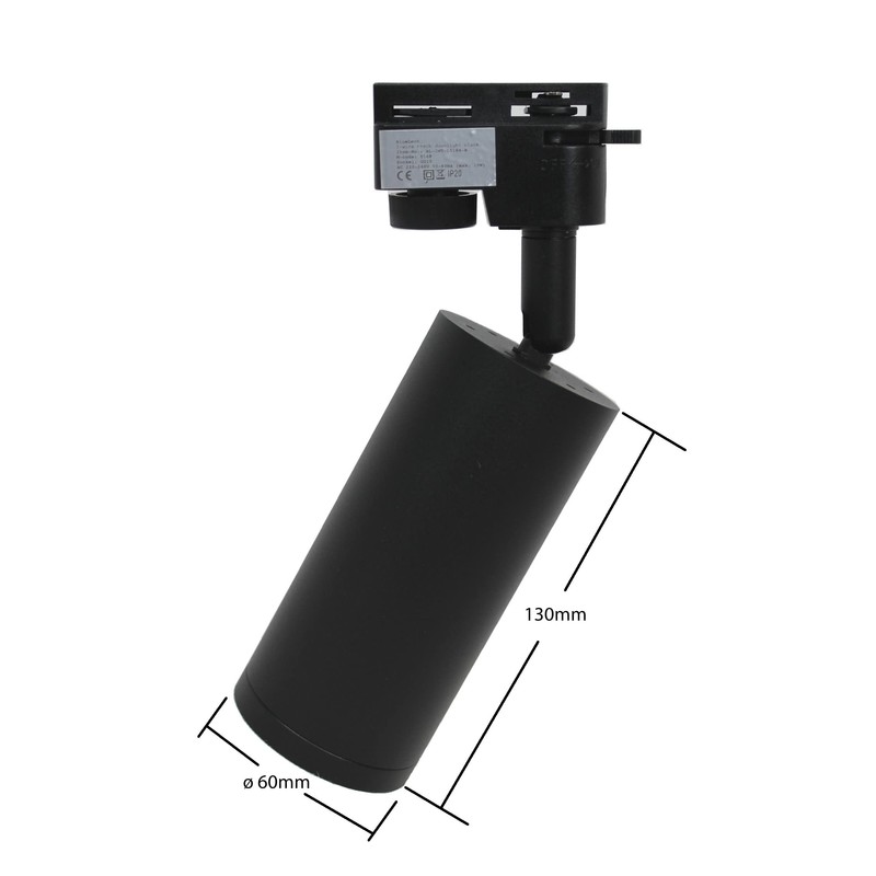 BlueLeon Ceiling Spotlight for Rail System BL-2WT, Black