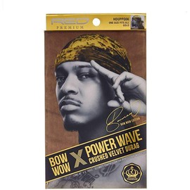 KISS RED Premium Bow Wow X Power Wave Crushed Velvet Durag HDUPPQ06 (Gold)