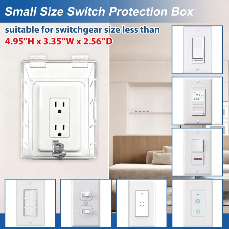 Young Dance Smart Home Switch Cover,Baby Proof Light Outlet Covers,Wall