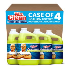 Floor Cleaner from Mr. Clean Professional, Bulk No-Rinse Ready to Use Cleaner Refill for Commercial Use, 1 Gal. (Case of 4)