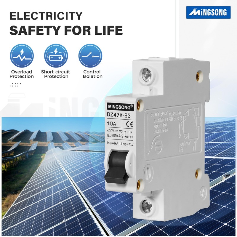 MINGSONG DC Solar Panels Disconnect Switch 10 Amp Solar Shut