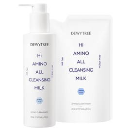 Deweytree High Amino All Cleansing Milk Main Product 200ml + Refill 200ml Set, 400ml, 1 Piece / 듀이트리 하이 아미노 올 클렌징 밀크 본품 200ml + 리필 200ml 세트, 400ml, 1개