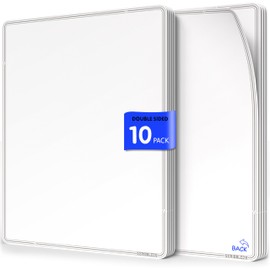 SCRIBBLEDO Small White Board Dry Erase Sheets 9”x12” for Kids Teacher Class Manipulatives Personal Mini Whiteboards Sheets Students Homeschool Supplies Small Dry Erase Boards Classroom Pack 10 Sheets