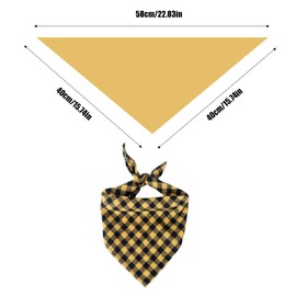Dog Bandana, Pack of 4 Headscarves, Dog Bandana, Triangular Scarf for Small, Medium and Large Dogs, Washable Cotton Neck Triangles, Dog Bandanas for Small, Medium, Large Dogs and Cats