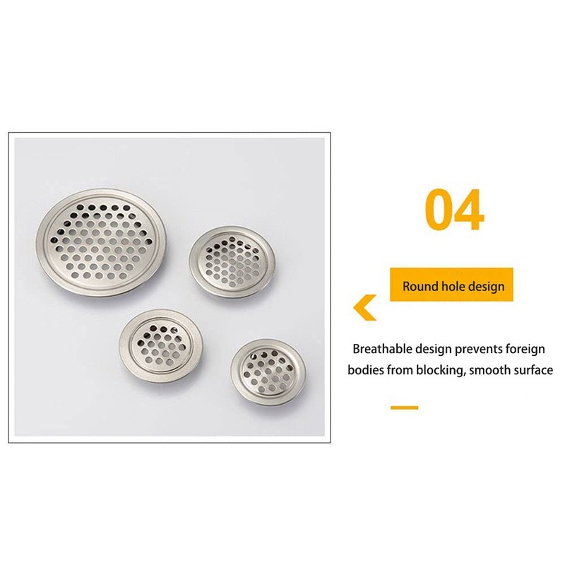 Round Ventilation Mesh Hole, 30pcs Air Vent Hole Louver, Stainless