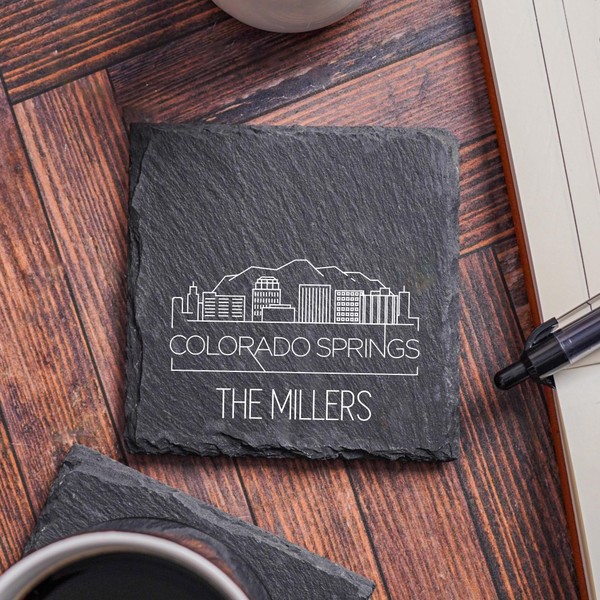 Blue Ridge Mountain Gifts - City Skyline Coasters, Set of