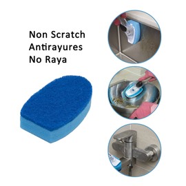 DGSDKD Refill sponge Kit 6 Piece, Sponge Replacement Head, Dish Wand Sponge Refill Just for DGSDKD dish wand Product (Blue)