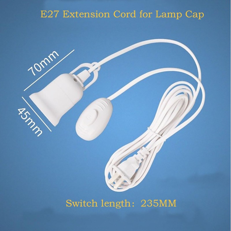 WPJCS Light Bulb Cord with Plug, Plug in Light Socket,