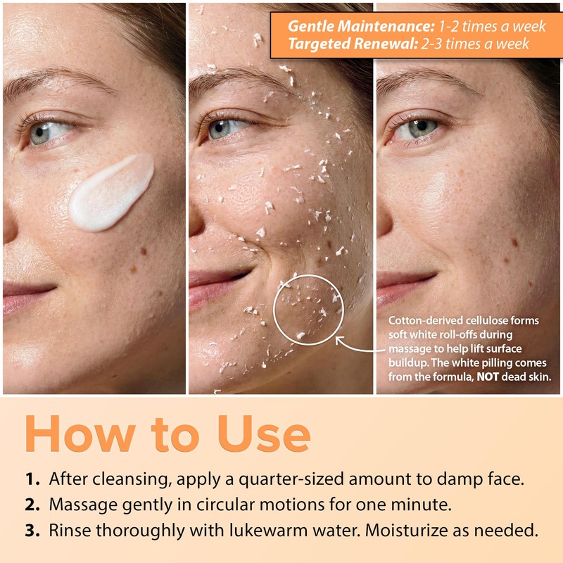 Ebanel Brightening Peeling Gel with Cotton Cellulose, Rice, Papaya, Centella,