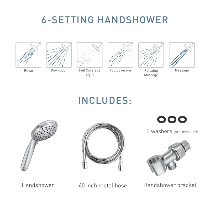 Moen Attune Shower Head with Handheld Sprayer, 6 Shower Head