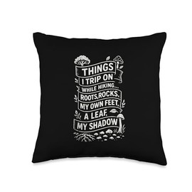 Funny Hiking Camping Joke Men Women Kids Throw Pillow
