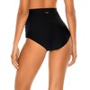 RELLECIGA Women's Black High Waisted Ruched Bikini Bottom Size Large
