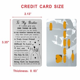 Gezxin Best Friend Card for Women Female- Friendship Birthday Card- To My Bestie Gifts for Teen Girls- Long Distance Friendship Christmas Xmas Valentines Mother's Day Presents