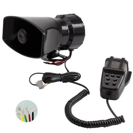 Alarm Horn Siren PA Speaker Mic System,BANHAO 100w 12v 7 Sound Loud Car Alarm Police Car Siren Speaker System Emergency Amplifier Alarm Kit Horn for 12V Truck Lorry Boat