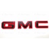 Auto Front & Rear GMC Gloss Red Black OVERLAY Emblem