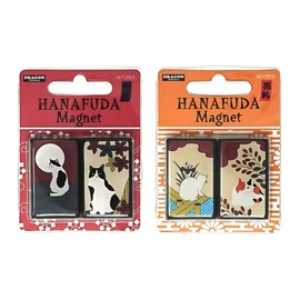 Cute Cat Magnet, Flower Card Magnet, Windmill & Kikusui Set