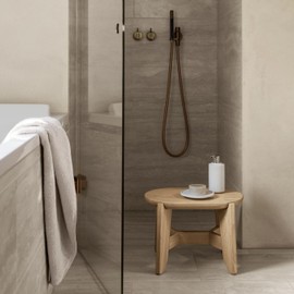 blomus Creto Soap Dish | Colour Lily White | Diameter 14 x 1.5 H cm | Soap Holder Made of Natural Concrete | Non-Slip Soap Dish in White