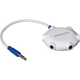 Insignia - 6" 5-Way Stereo Splitter - White
