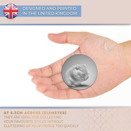 Destination Vinyl ltd Magnet for Refrigerator, Fridge BW - Cute Mouse Gerbil Pet for Office, Cabinet and Whiteboard, Magnetic Stickers, 43258