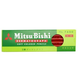 Mitsubishi Pencil/uni Oil Based Dermatograph Red, 12 Pieces (3370631) K7600.15 [Other]